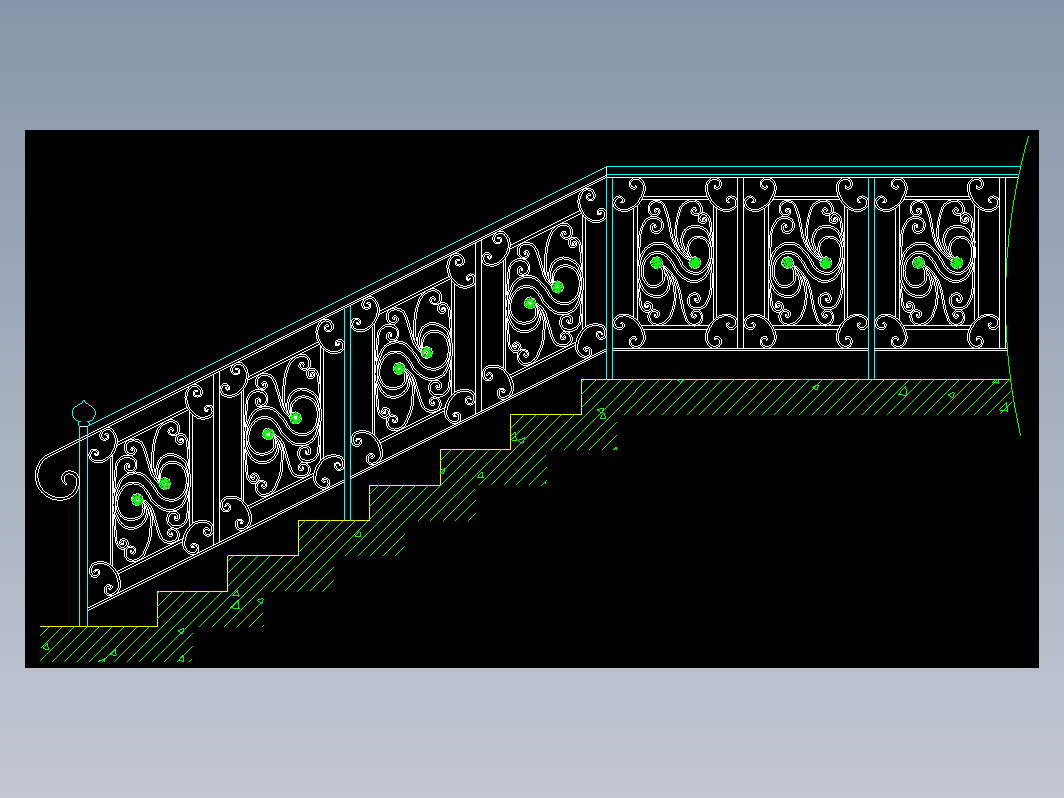 CAD室内设计施工-楼梯 FH10B008