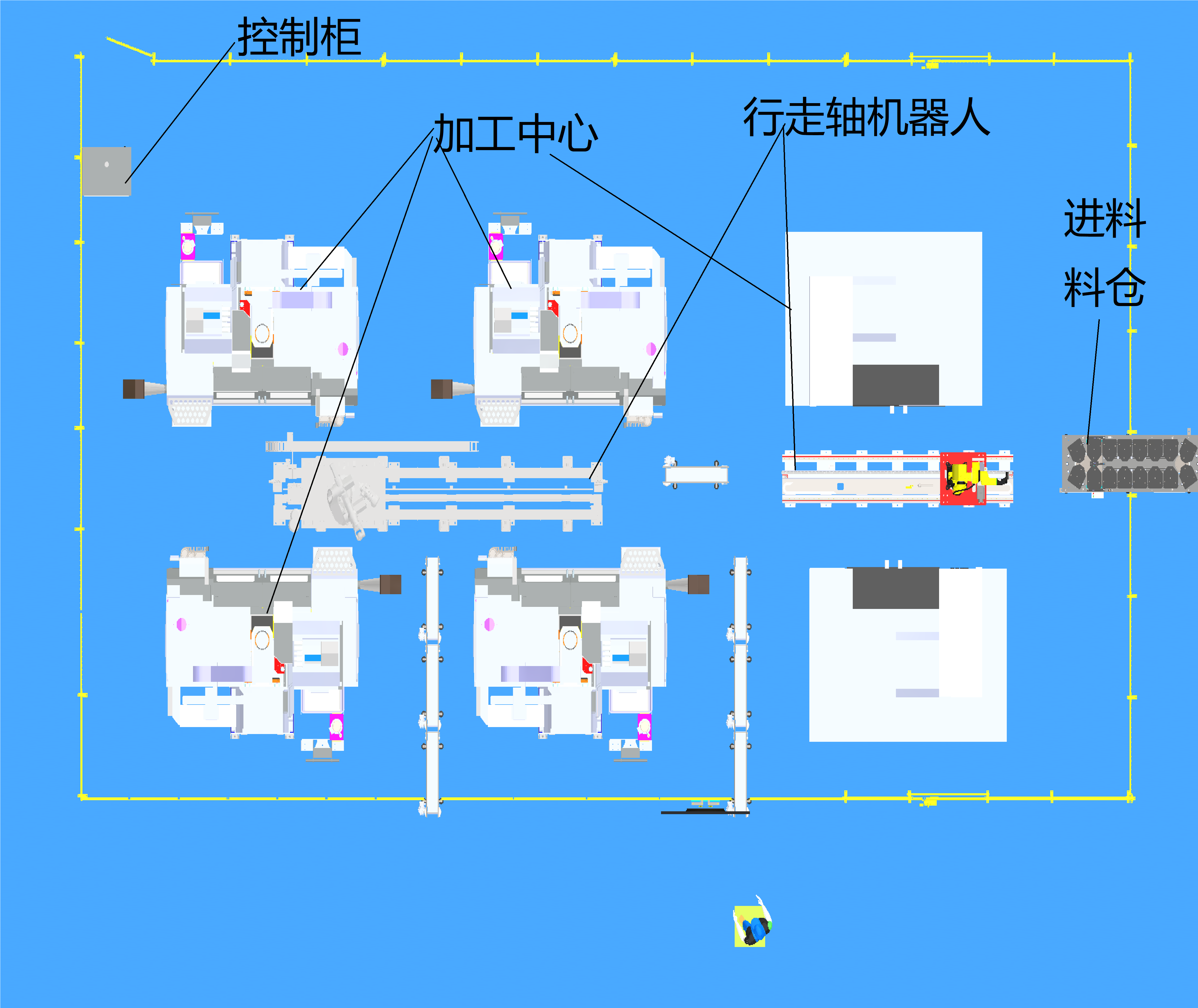 料仓供料的机加工工作站