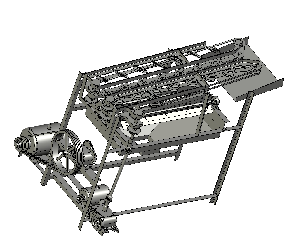 半喂入式花生摘果机设计及仿真【三维PROE】三维ProE4.0带参+CAD+说明书