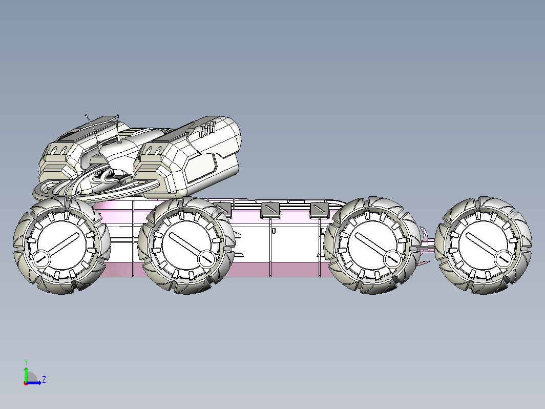 全轮驱动JUN用车造型建模 PROE设计