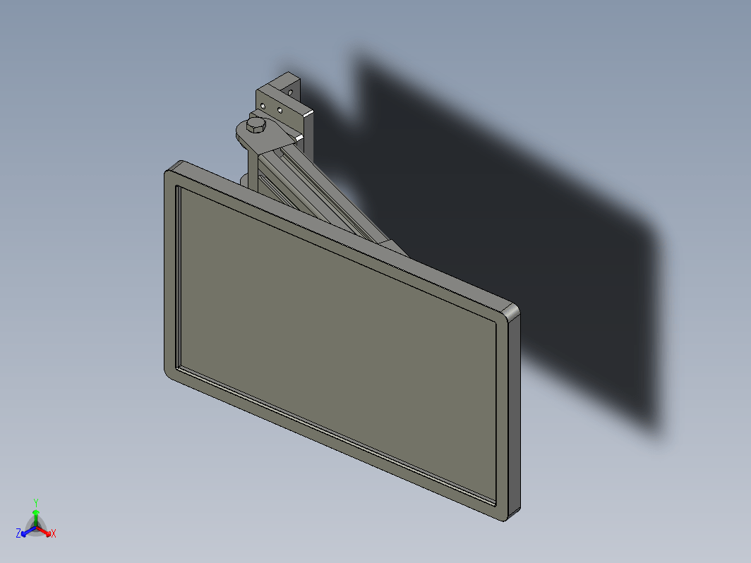 显示器旋转支架结构3D