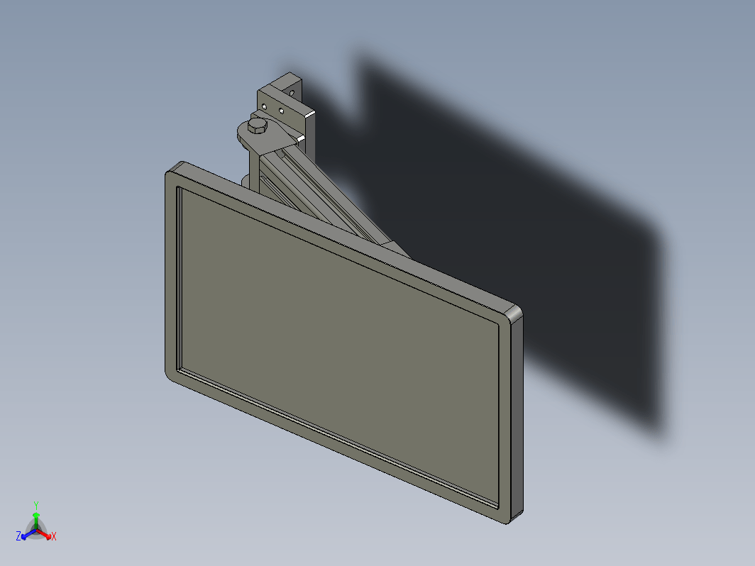 显示器旋转支架结构3D