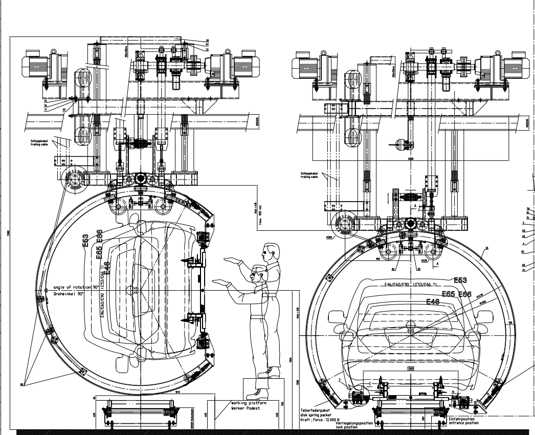 汽车旋转吊具CAD