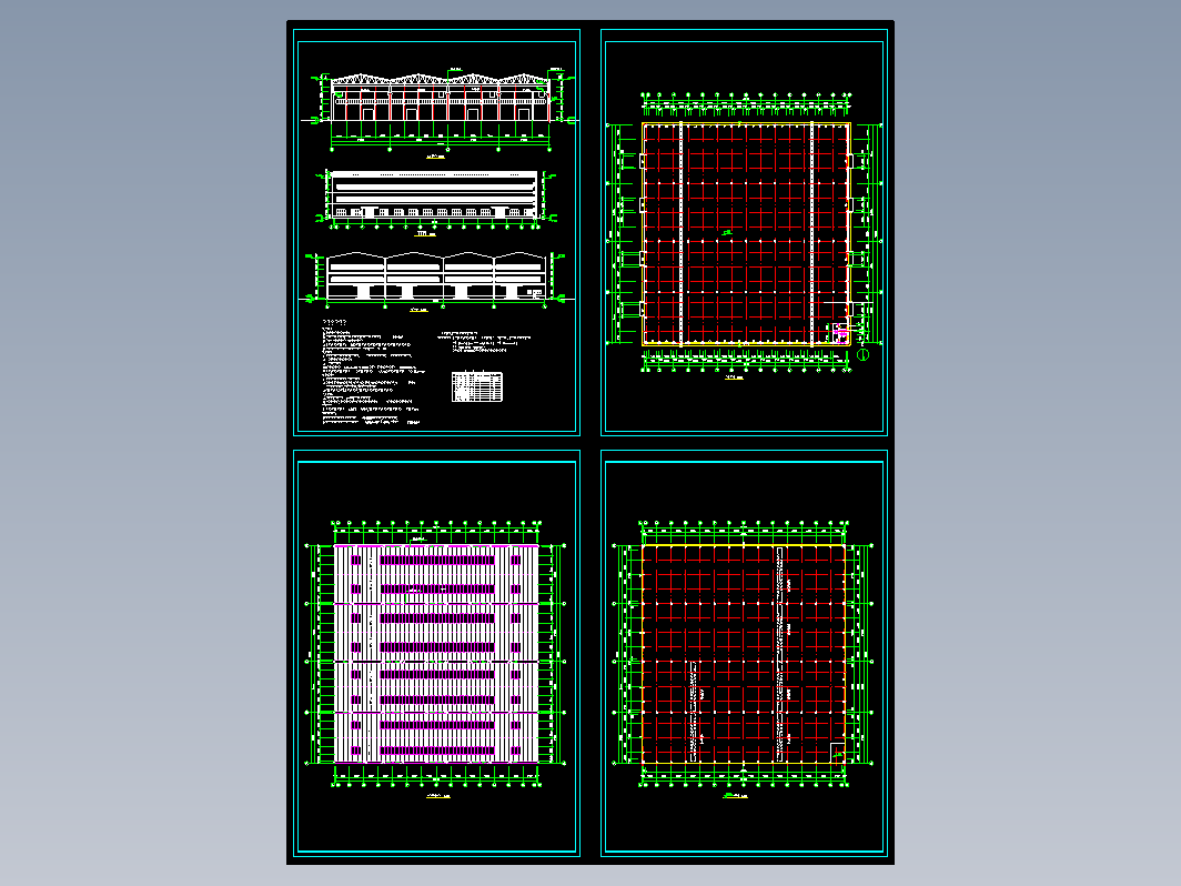 单层工业厂房建筑图