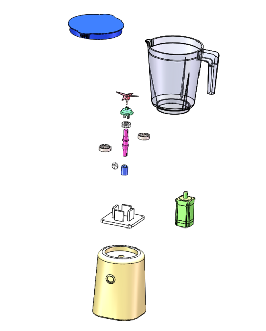 榨汁机的结构设计 SW+CAD+说明书缩略图