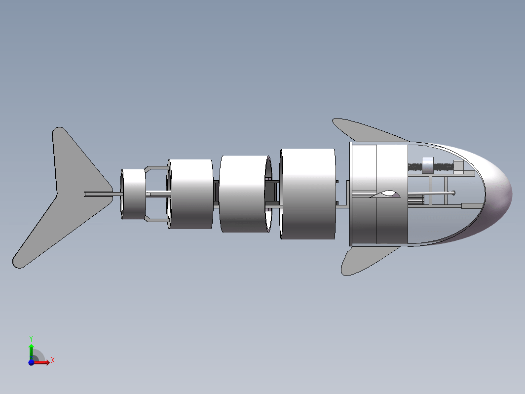 仿生鱼机器人三维SW2020无参