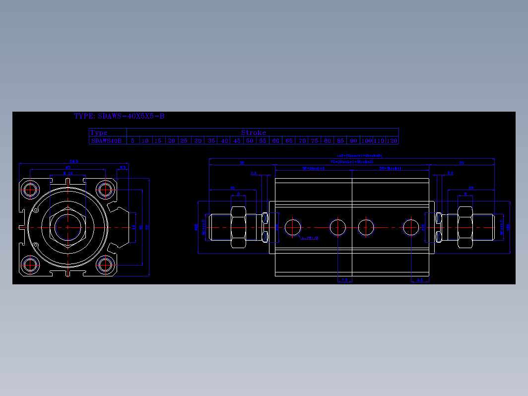 SDA气缸 83-SDAW-40-SW