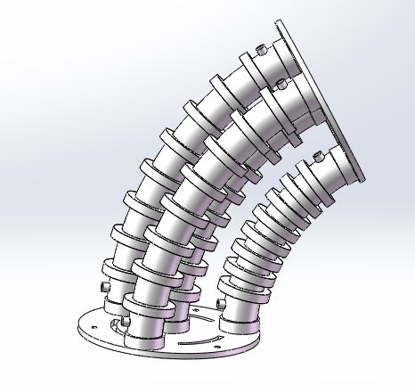 气动软体机械臂模块SolidWork模型三维SW2018带参