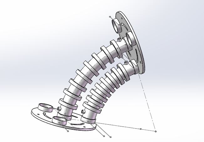 气动软体机械臂模块SolidWork模型三维SW2018带参