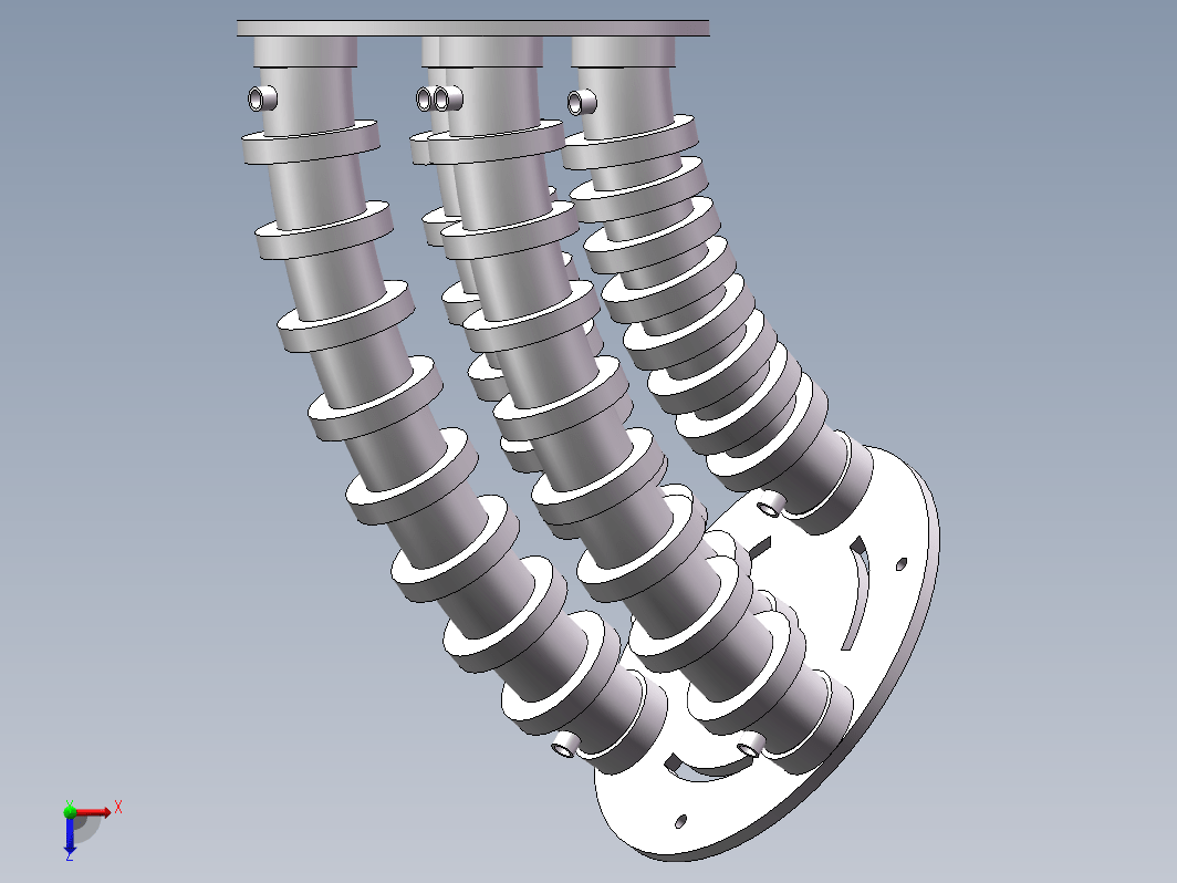 气动软体机械臂模块SolidWork模型三维SW2018带参