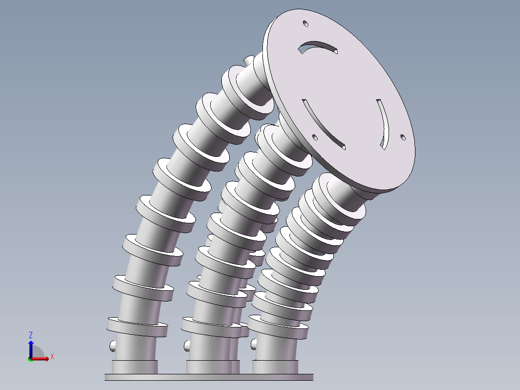 气动软体机械臂模块SolidWork模型三维SW2018带参