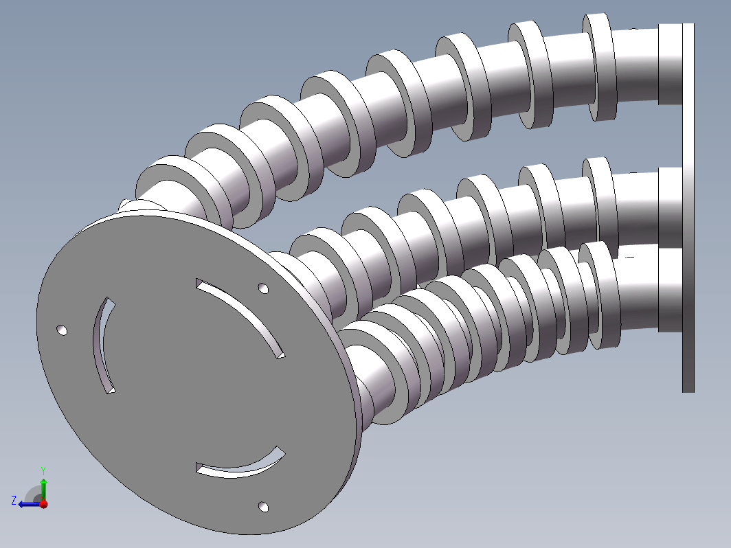 气动软体机械臂模块SolidWork模型三维SW2018带参