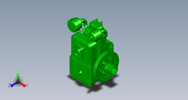 柴油机三维模型