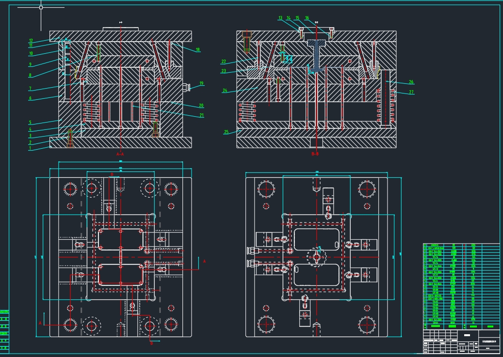 苹果手机壳注塑模具设计三维7.5无参+CAD+说明书