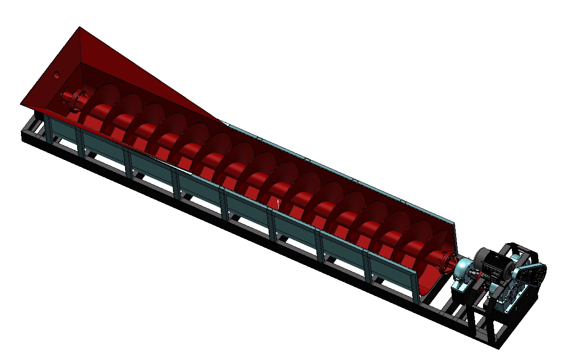 单螺旋洗矿机三维SW2014无参