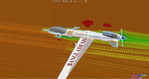 具有 CFD 模拟的 3d 无人机缩略图