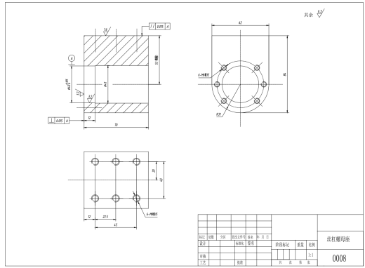 三轴数控工作台运动机构设计CAD+说明缩略图