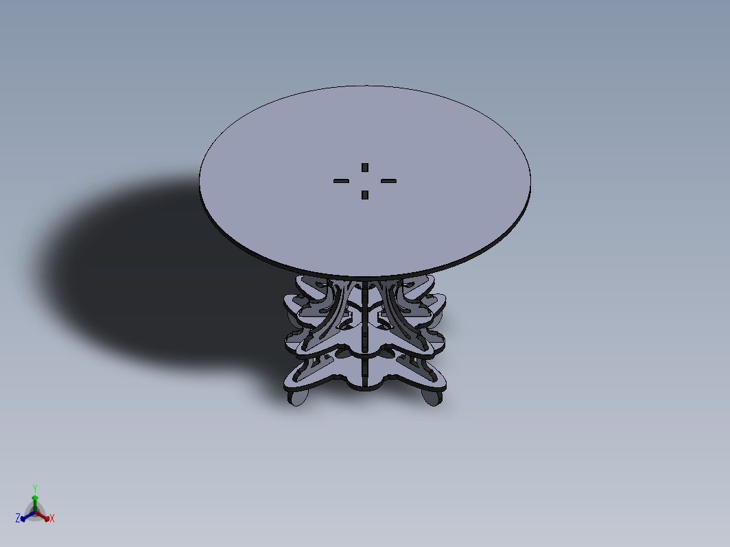 激光切割圆桌子玩具拼装模型