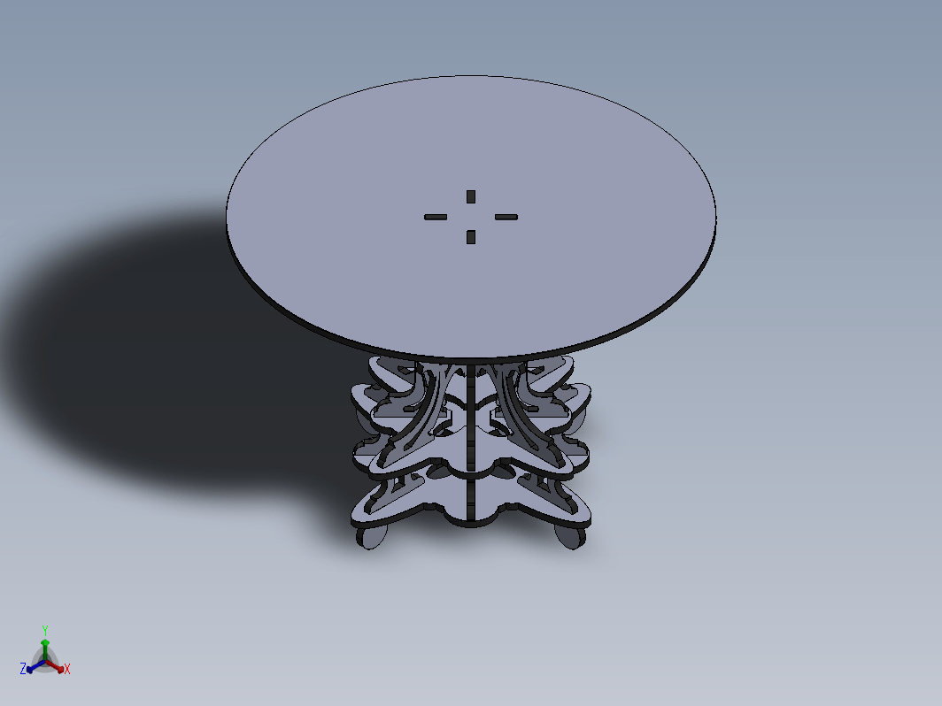 激光切割圆桌子玩具拼装模型