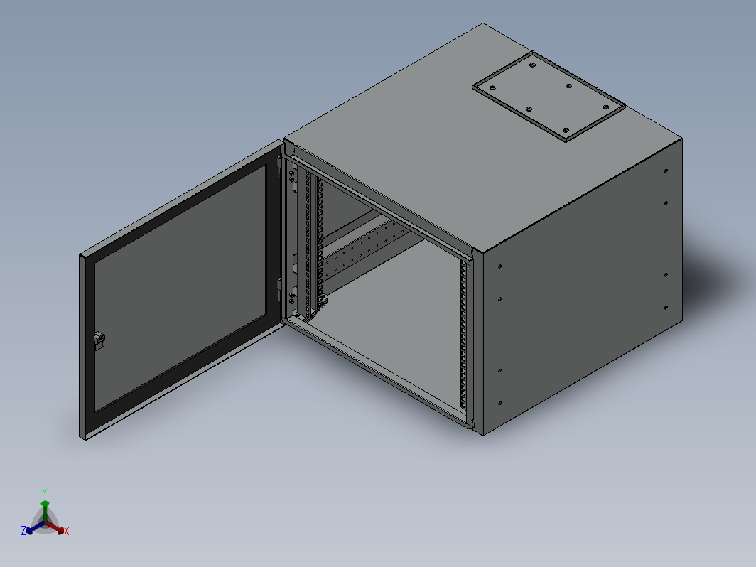 9U IP65 WALLBOX设备机箱机柜钣金结构