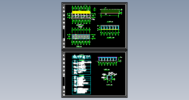 叉车充电停车棚CAD