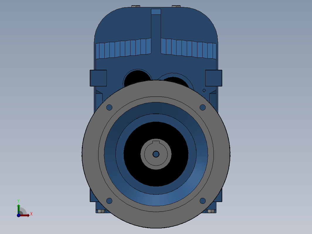 FAF97 B5法兰空心轴安装平行轴-斜齿轮减速电机[FAF97-189.92Y0.55-8P-M5-J1]