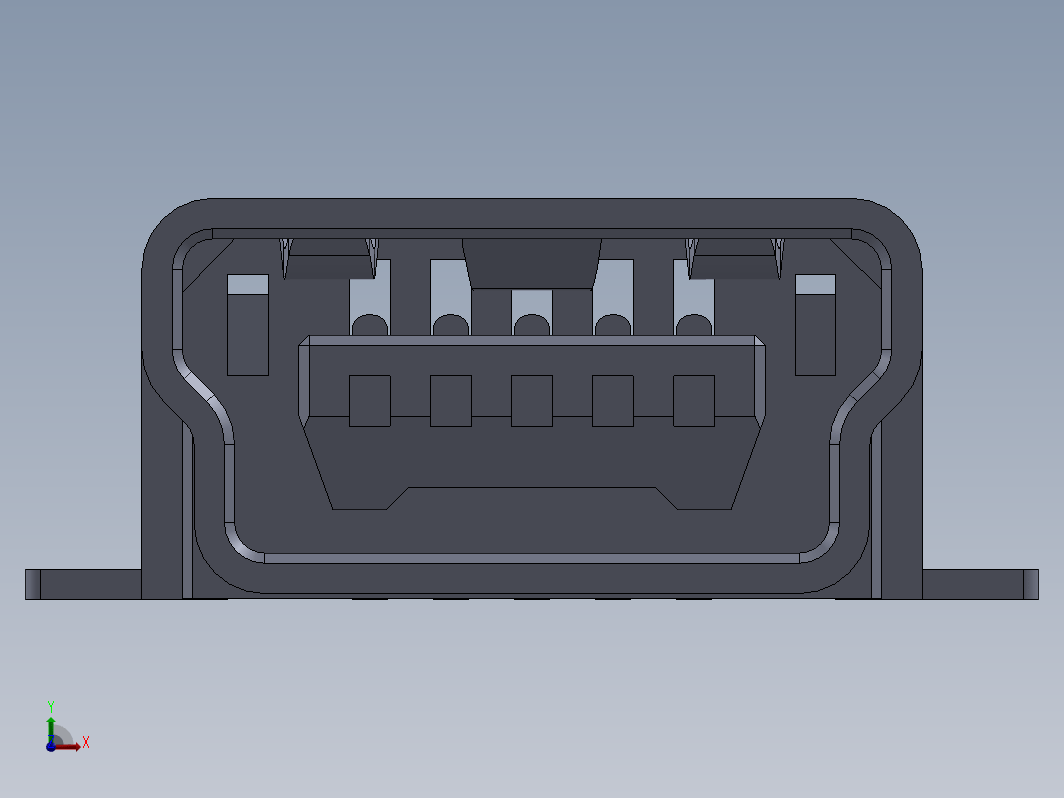 USB B 型 SMD 安装母连接器