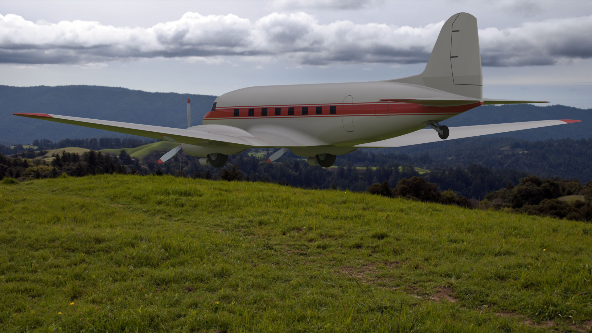 Douglas DC-3固定翼螺旋桨驱动客机