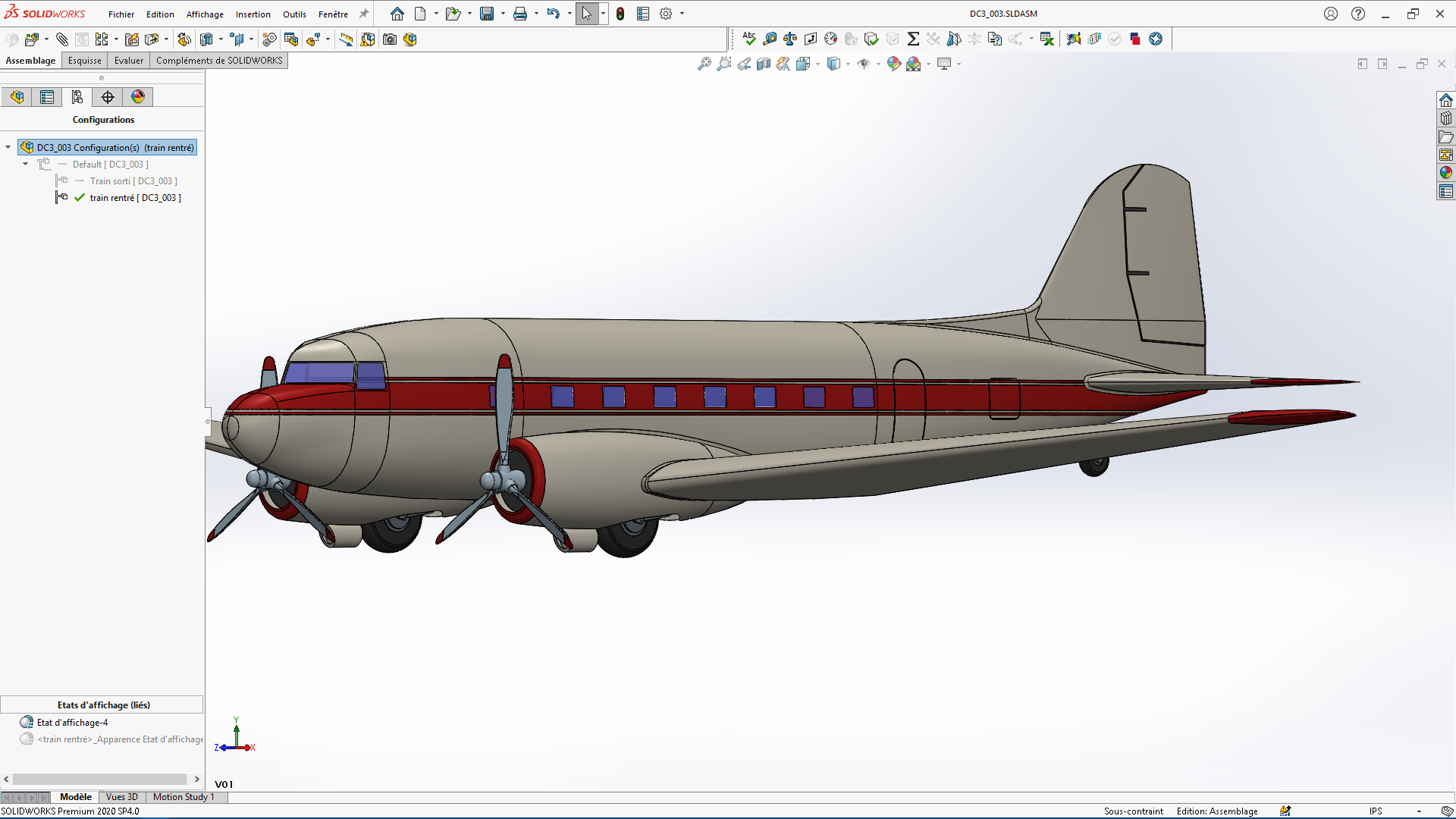 Douglas DC-3固定翼螺旋桨驱动客机