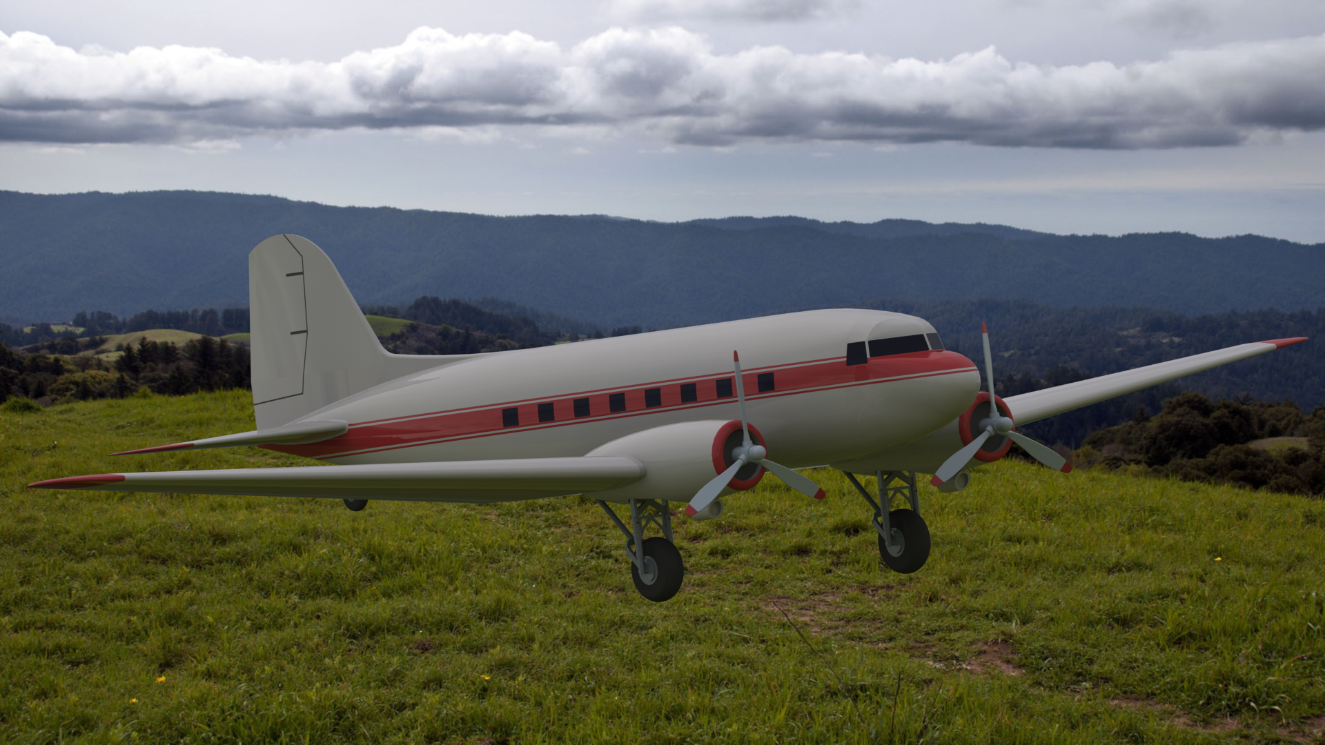 Douglas DC-3固定翼螺旋桨驱动客机