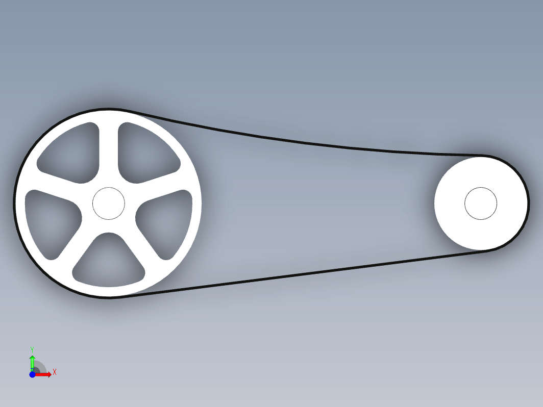 简单滑轮带--stp catia