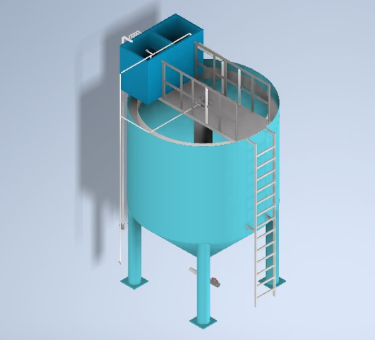 污水处理罐三维模型