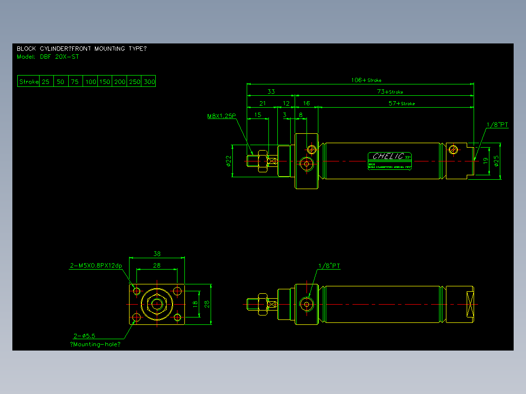 气缸 DBF20