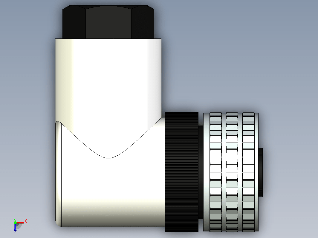 母弯头连接器，带 M12x1 螺纹，用于传感器