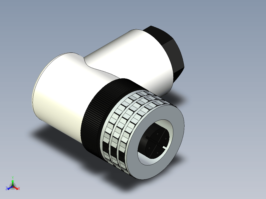 母弯头连接器，带 M12x1 螺纹，用于传感器