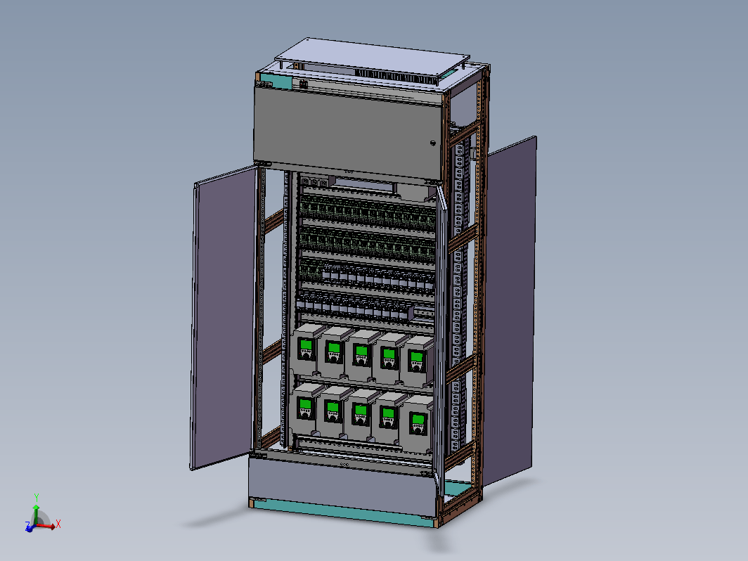 电控柜三维建模