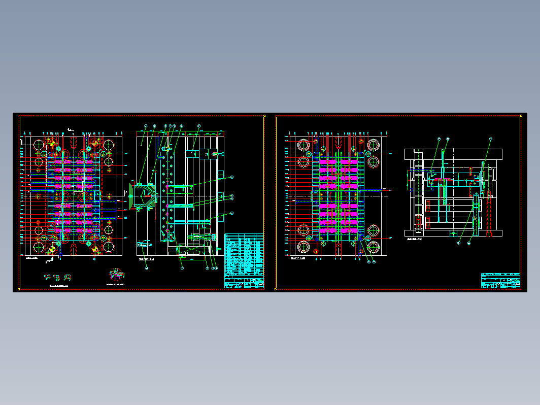 模具结构图—015-1两次顶出