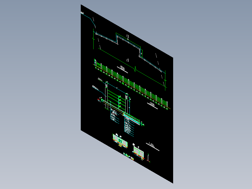 围墙栏杆施工图集-F0108