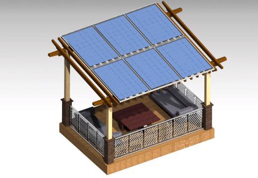 户外太阳能板休闲亭子缩略图