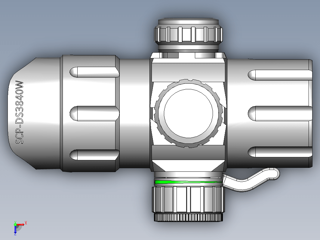 UTG光学瞄准器模型3D图纸 Solidworks设计 附step x_t