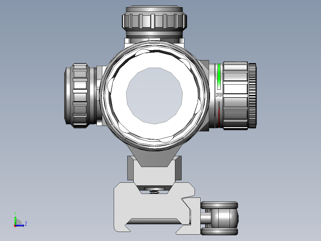 UTG光学瞄准器模型3D图纸 Solidworks设计 附step x_t