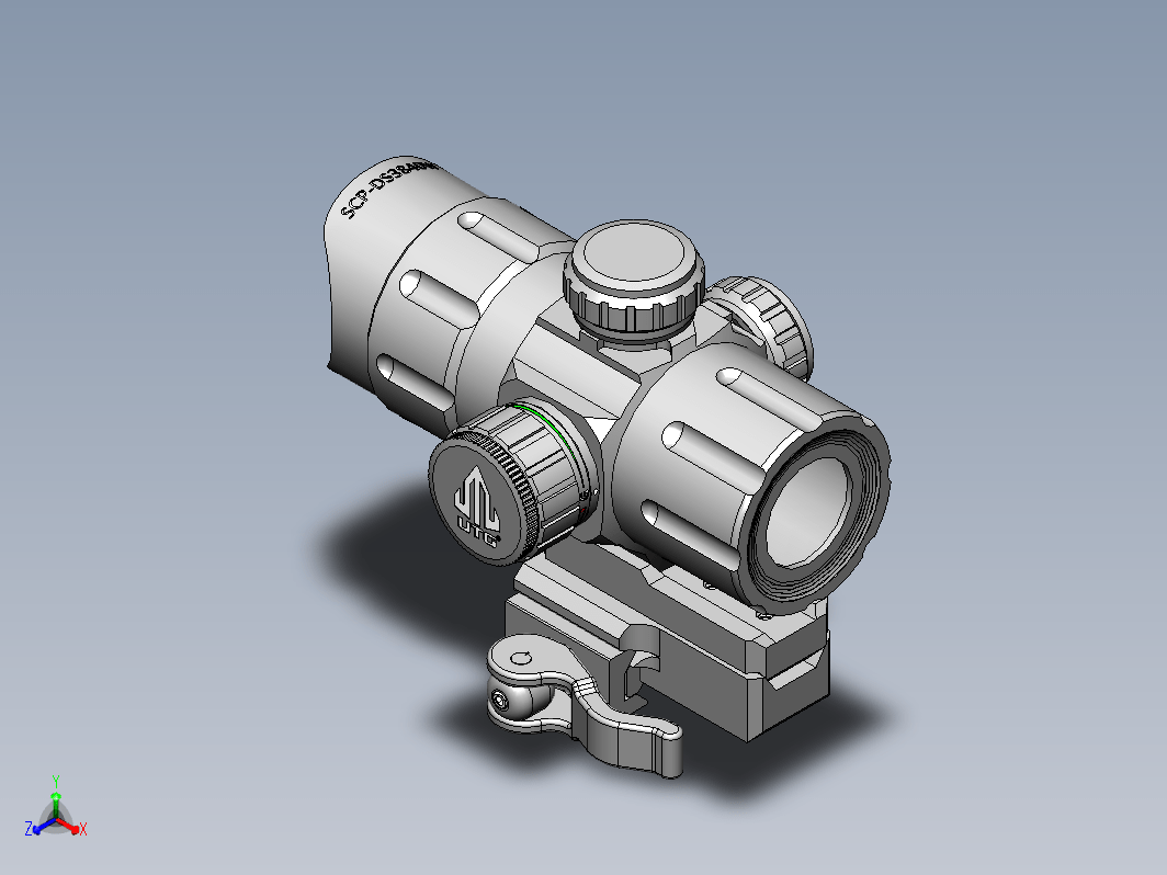 UTG光学瞄准器模型3D图纸 Solidworks设计 附step x_t