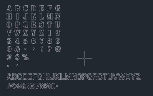 模板字体缩略图