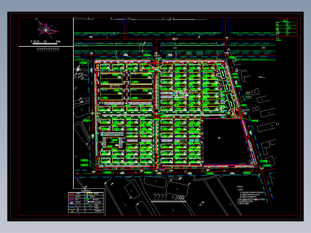 某地一个大型农批市场规划设计总平面布置cad图建筑设计dwg图纸