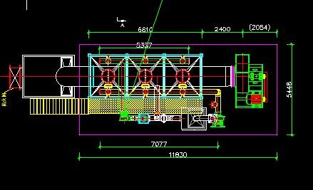 4万风量VOCs废气催化燃烧设备布置图