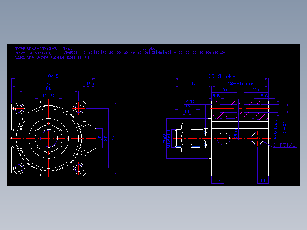 SDA气缸 83-SDA-63-SW