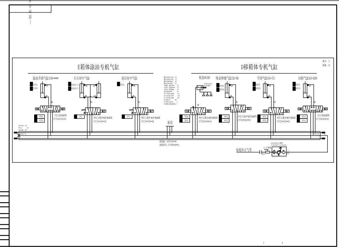 大型生产线气路图及管道布线图