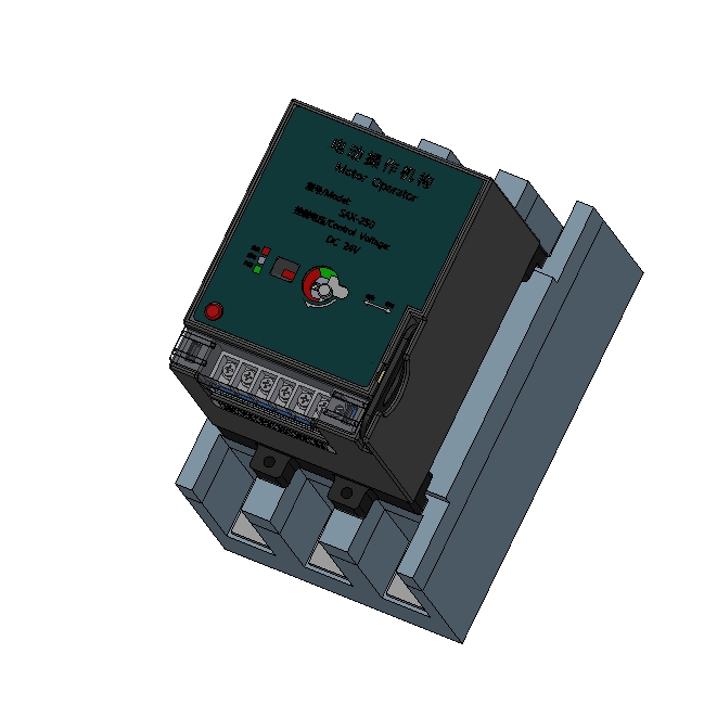 断路器电动操作机构三维SW2018带参