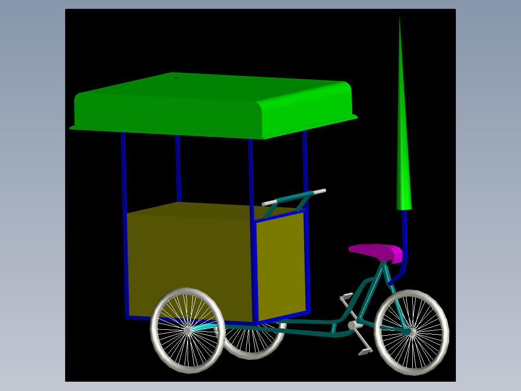 CAD冰淇淋三轮车