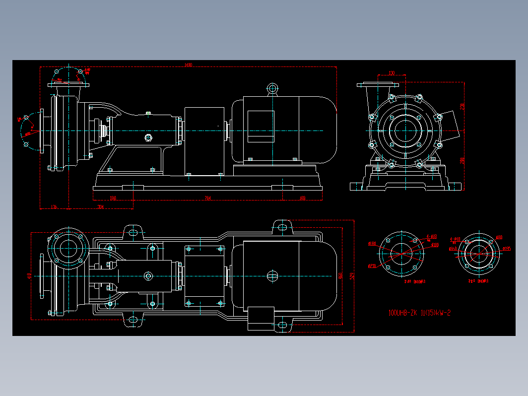 耐腐耐磨渣浆泵100UHB-ZK_11(15)kW-2 CAD图